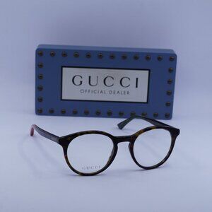 Gucci GG0406O 006 Round Eyeglasses 50mm – Dark Havana